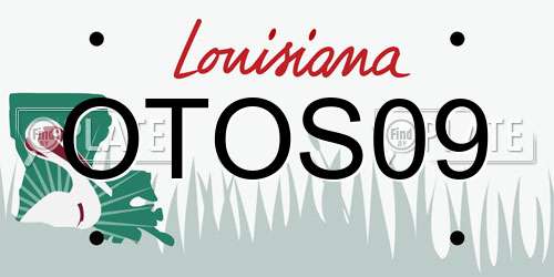 OTOS09 Louisiana License Plate