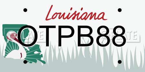 OTPB88 Louisiana License Plate