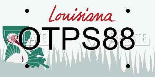 OTPS88 Louisiana License Plate