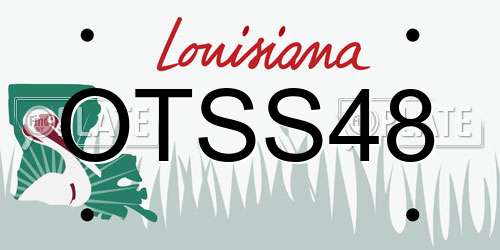 OTSS48 Louisiana License Plate