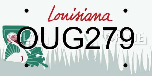 OUG279 Louisiana License Plate