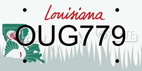 OUG779 Louisiana License Plate
