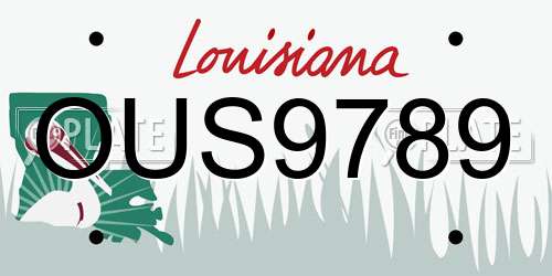 OUS9789 Louisiana License Plate