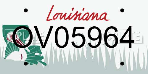 OV05964 Louisiana License Plate