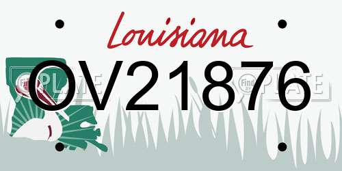 OV21876 Louisiana License Plate