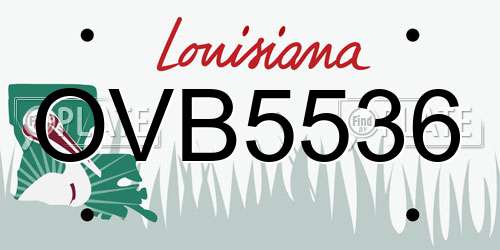 OVB5536 Louisiana License Plate