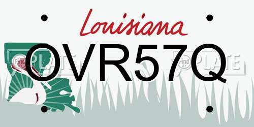 OVR57Q Louisiana License Plate