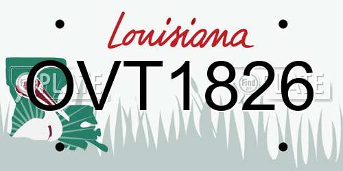 OVT1826 Louisiana License Plate
