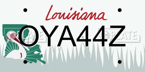 OYA44Z Louisiana License Plate
