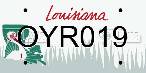OYR019 Louisiana License Plate