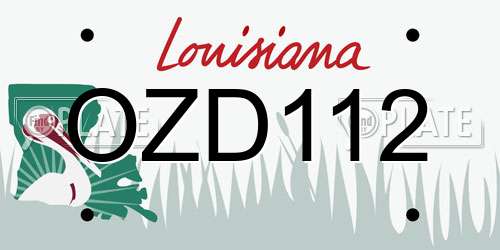 OZD112 Louisiana License Plate