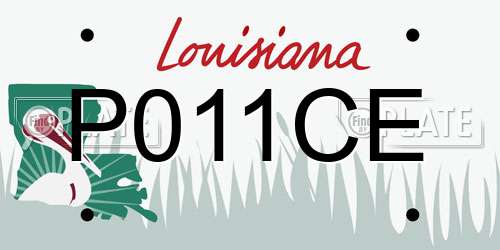P011CE Louisiana License Plate