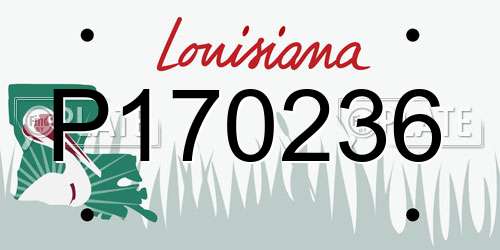 P170236 Louisiana License Plate