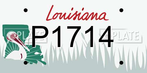 P1714 Louisiana License Plate