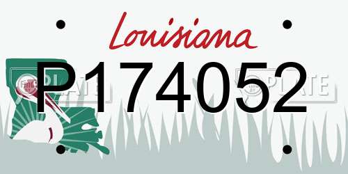 P174052 Louisiana License Plate