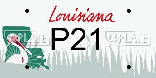 P21 Louisiana License Plate
