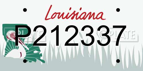 P212337 Louisiana License Plate