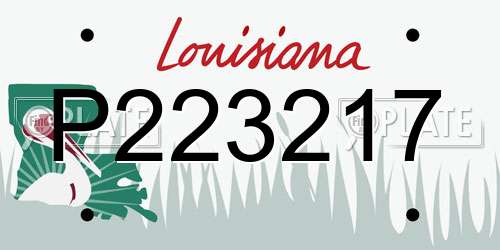 P223217 Louisiana License Plate