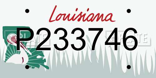 P233746 Louisiana License Plate