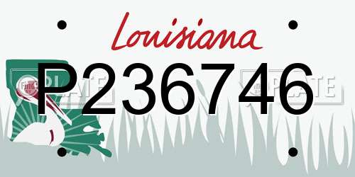P236746 Louisiana License Plate