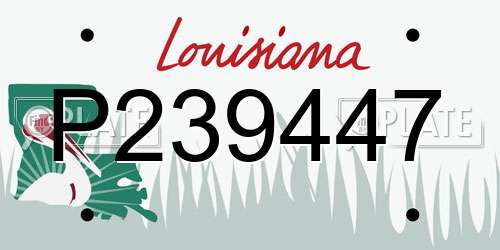 P239447 Louisiana License Plate