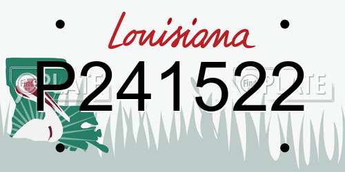 P241522 Louisiana License Plate