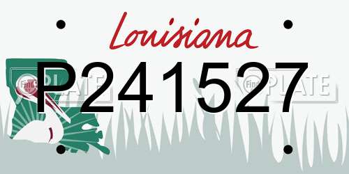 P241527 Louisiana License Plate