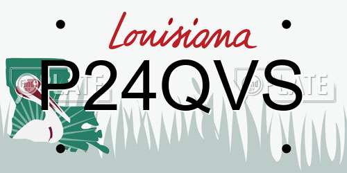 P24QVS Louisiana License Plate