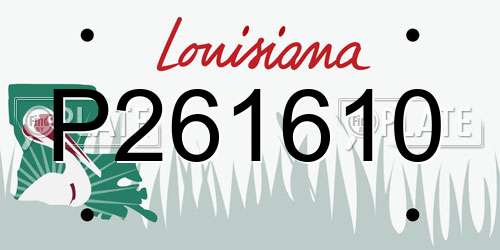 P261610 Louisiana License Plate