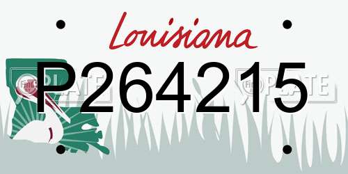 P264215 Louisiana License Plate