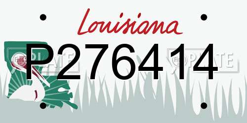 P276414 Louisiana License Plate
