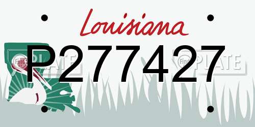 P277427 Louisiana License Plate