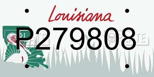 P279808 Louisiana License Plate