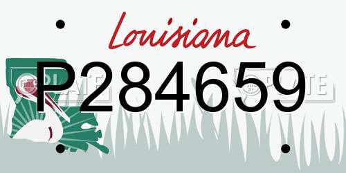 P284659 Louisiana License Plate
