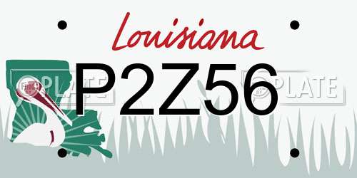 P2Z56 Louisiana License Plate