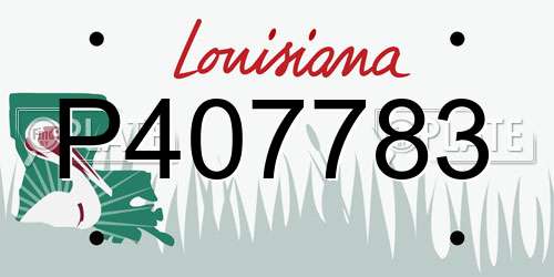 P407783 Louisiana License Plate