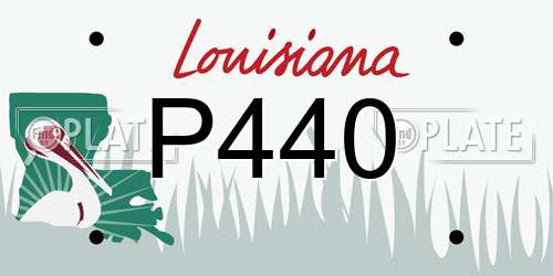 P440 Louisiana License Plate