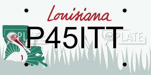 P45ITT Louisiana License Plate