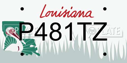 P481TZ Louisiana License Plate