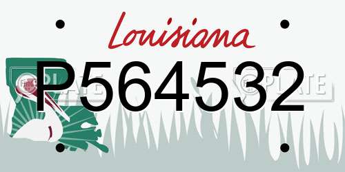 P564532 Louisiana License Plate