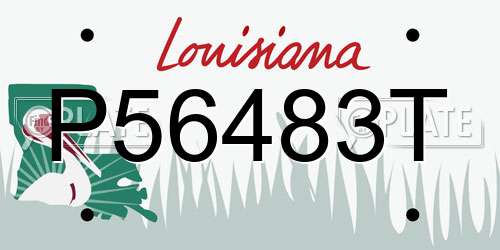 P56483T Louisiana License Plate