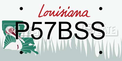 P57BSS Louisiana License Plate
