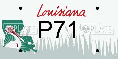 P71 Louisiana License Plate