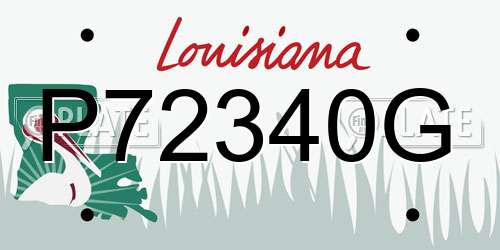 P72340G Louisiana License Plate
