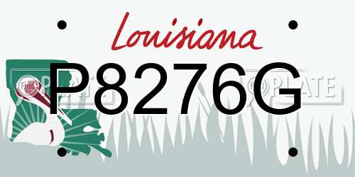 P8276G Louisiana License Plate
