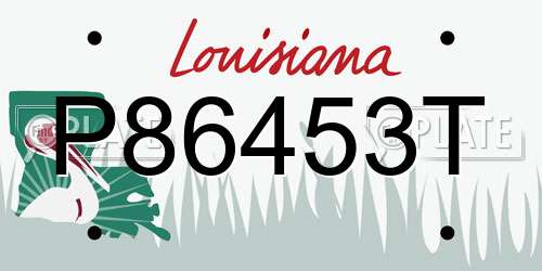 P86453T Louisiana License Plate