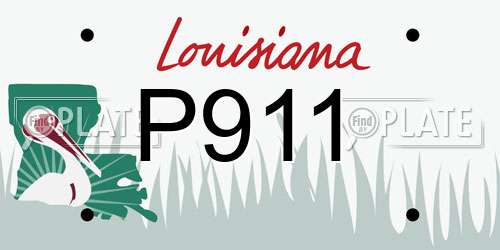 P911 Louisiana License Plate