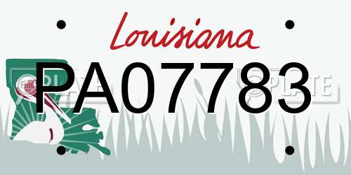 PA07783 Louisiana License Plate