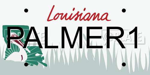 PALMER1 Louisiana License Plate