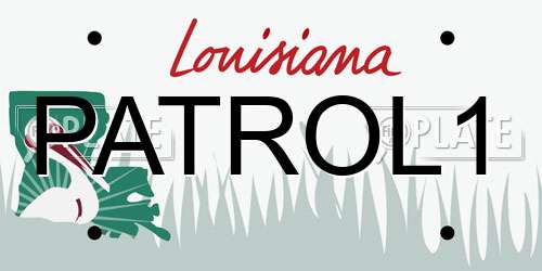 PATROL1 Louisiana License Plate